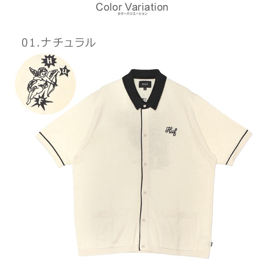 HUF（ハフ） 半袖カーディガン メンズ ICARUS S／S KNIT TOP HUF