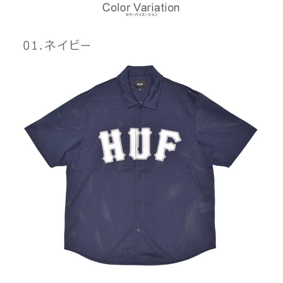 HUF（ハフ） 半袖シャツ メンズ ARCH MESH BUTTON UP HUF BU00237
