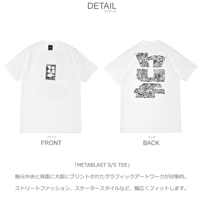 HUF（ハフ） （ネコポス配送） 半袖Tシャツ メンズ METABLAST S/S TEE HUF TS02445 ホワイト 白 レディース ...