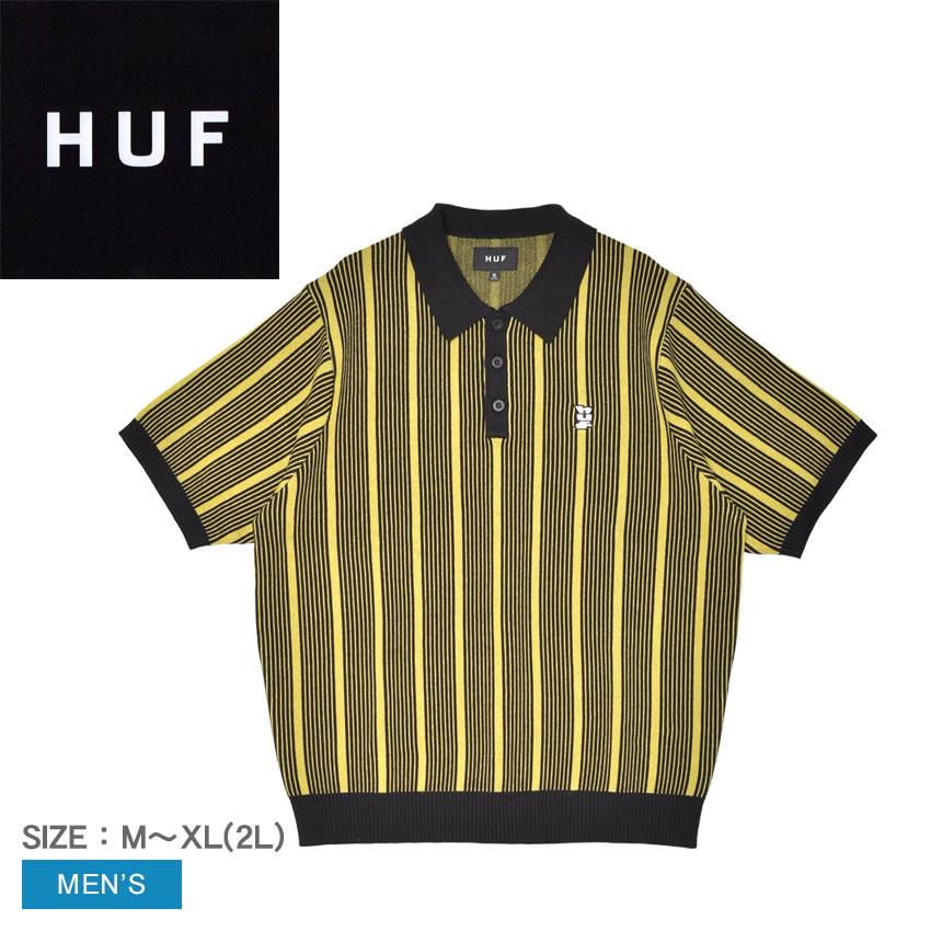 HUF（ハフ） ニットポロシャツ メンズ TRACE STRIPE S／S KNIT TOP HUF 
