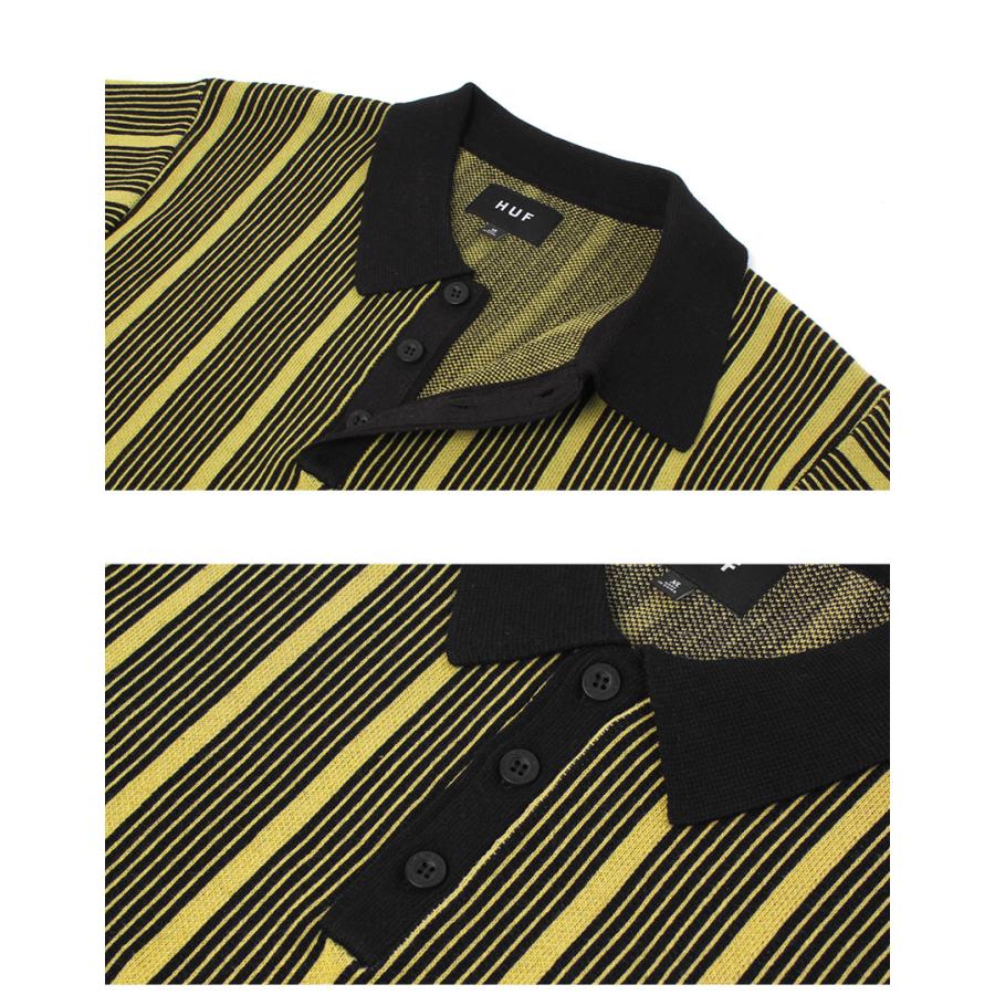 HUF ストライプポロセーター S 楽天市場】ハフ ニットポロシャツ HUF TRACE STRIPE S／S KNIT TOP