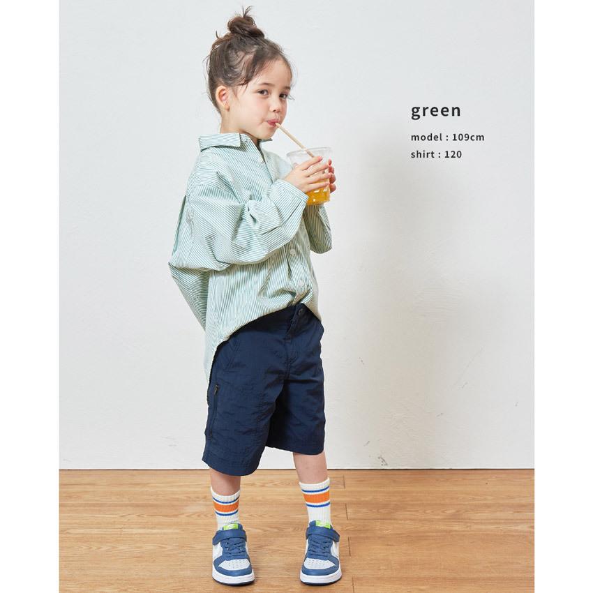 SALE ストライプシャツ 撥水シャツ キッズ oichii オイチ 0034K  