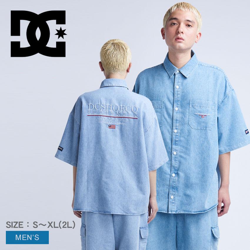 美品90s刺繍 DCSHOECOUSA ゲームシャツ半袖セットアップ上下 B系 DC SHOES（ディーシーシューズ） DCシューズ 半袖シャツ メンズ 23