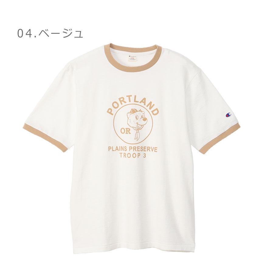 チャンピオン 半袖Tシャツ メンズ ショートスリーブリンガーTシャツ CHAMPION C3-Z339 グレー ホワイト 白 Tシャツ 半袖 ウエア 父の日｜z-craft｜09