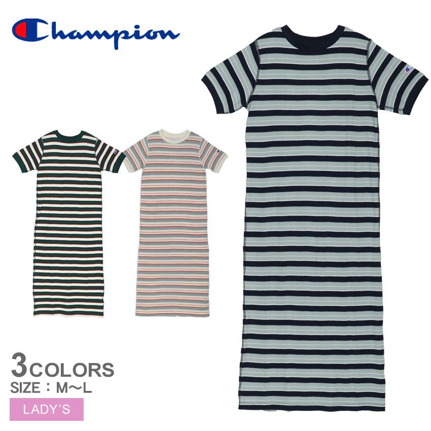 チャンピオン　ボーダーワンピース　Lサイズ Champion（チャンピオン） ワンピース レディース ボーダーワンピース