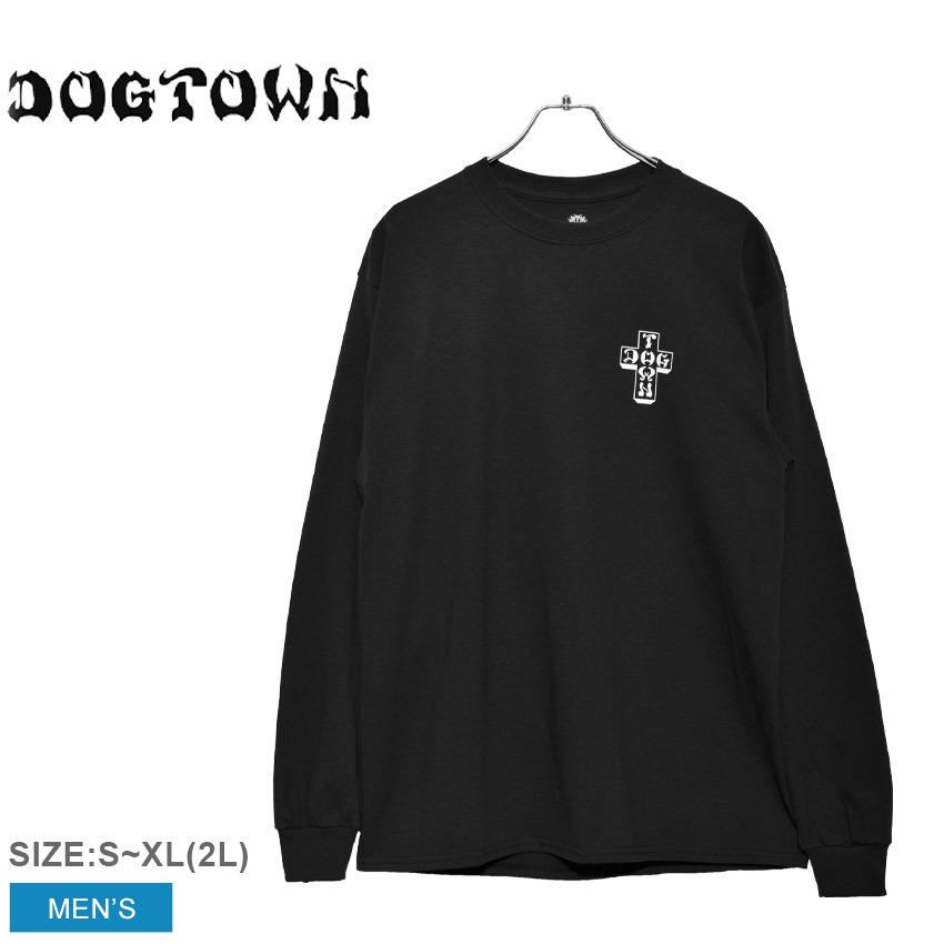 ドッグ タウン 長袖シャツ メンズ クロス ロゴ ロングTシャツ DOG TOWN 