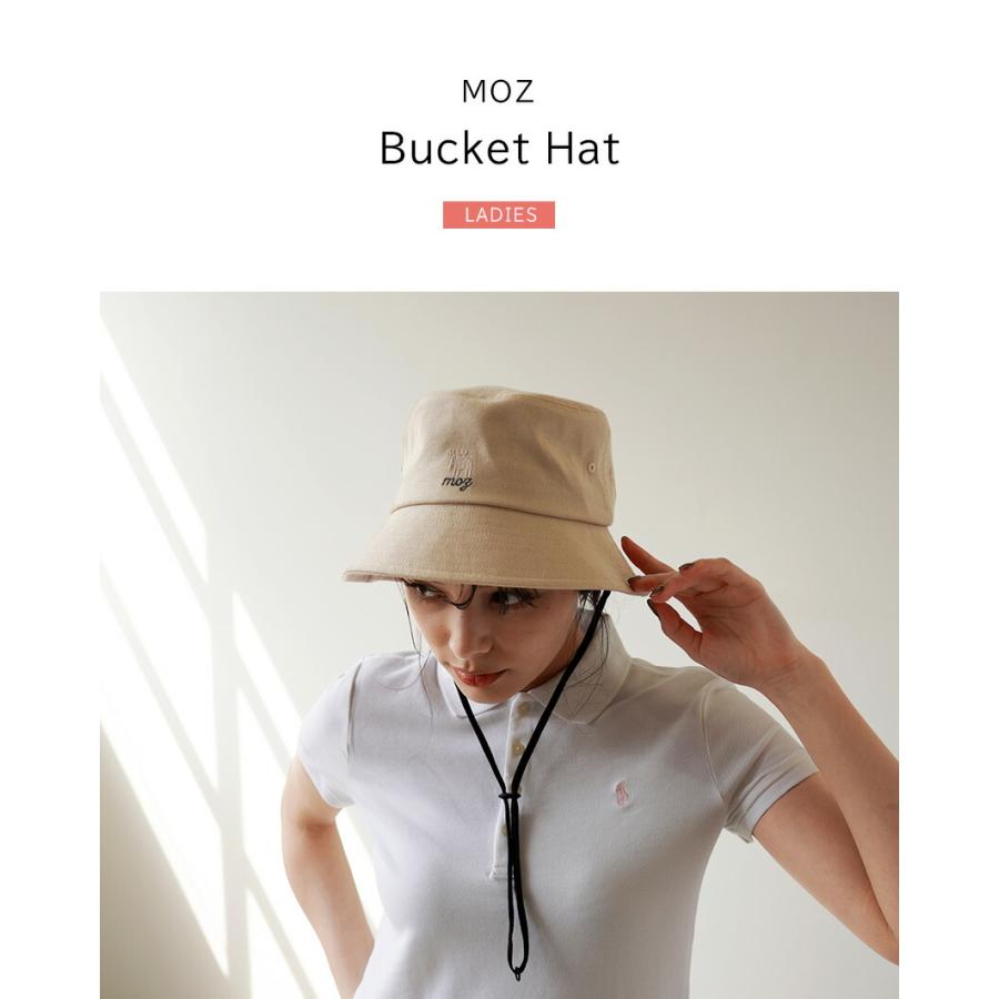 moz（モズ） バケットハット レディース 綿麻紐付きバケット MOZ 171