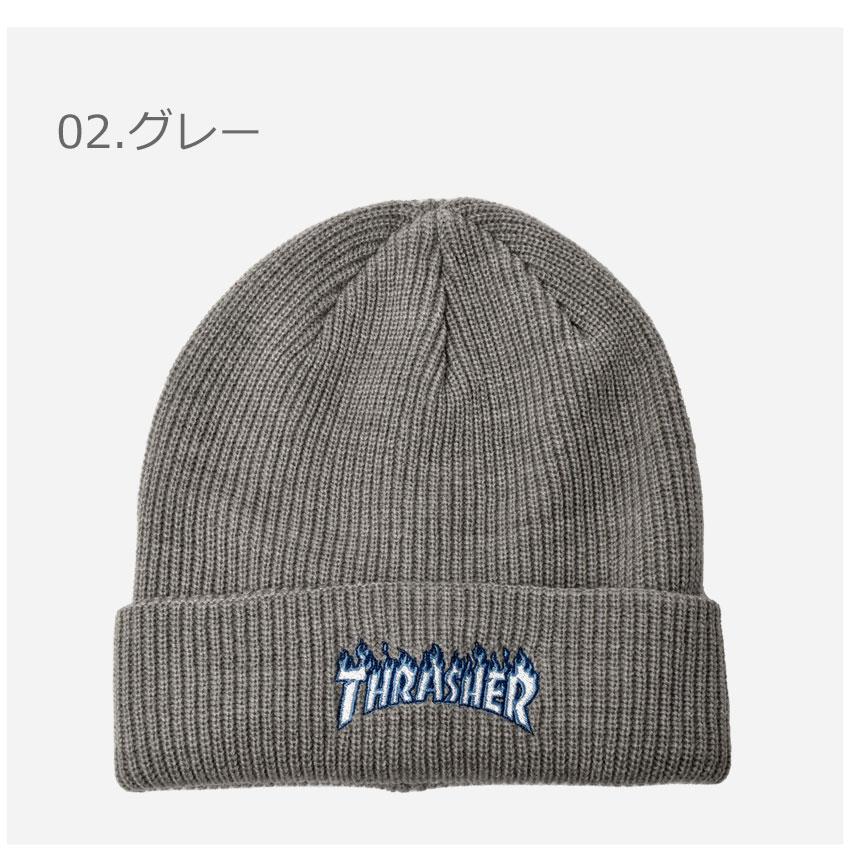 Supreme × THRASHER / ニットキャップ/--/アクリル/WHT/無地/メンズ THRASHER（スラッシャー） ニットキャップ メンズ レディース フレイム