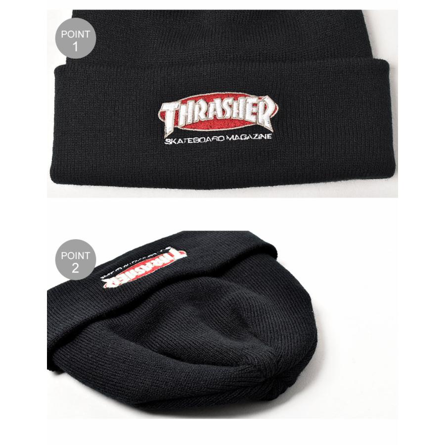 THRASHER（スラッシャー） ニットキャップ メンズ レディース オーバル