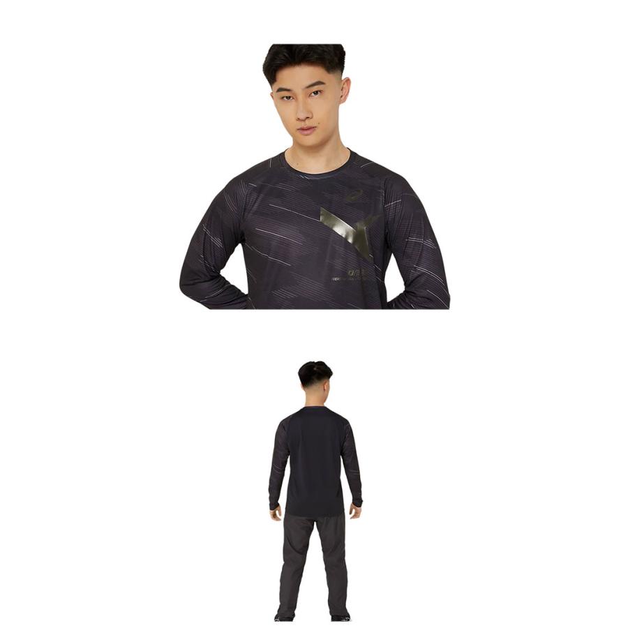 国見高校 asics ストライプ長袖シャツ 10番 ASICS アシックス 長袖Tシャツ ユニセックス AIM-TRGドライ