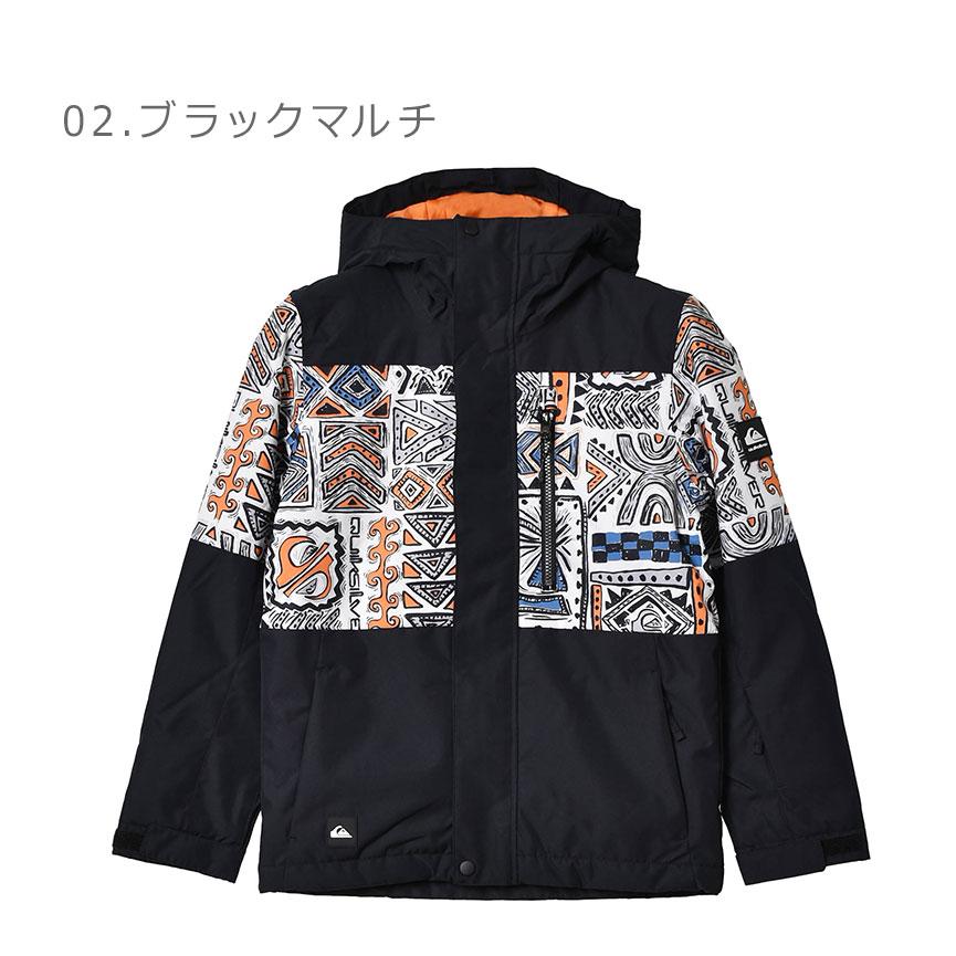 QUIKSILVER フード付きジャケット 黒白グラフィック