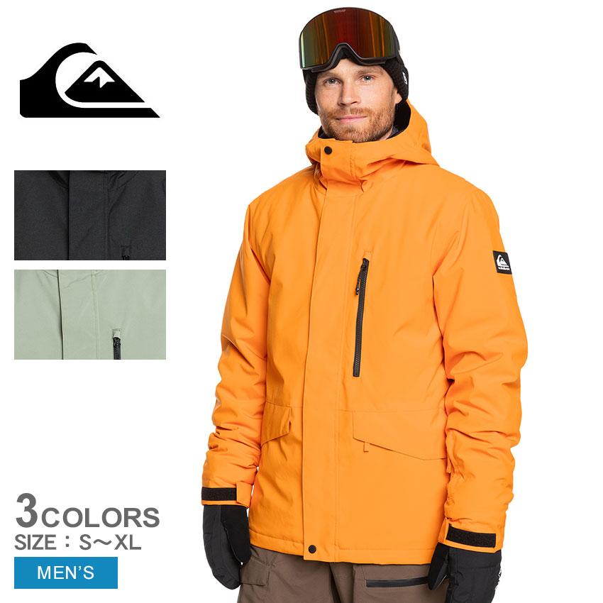 QUIKSILVER スノーボードウェア S/P/CH グレー/オレンジ Quiksilver クイックシルバー スノーウエア メンズ MISSION