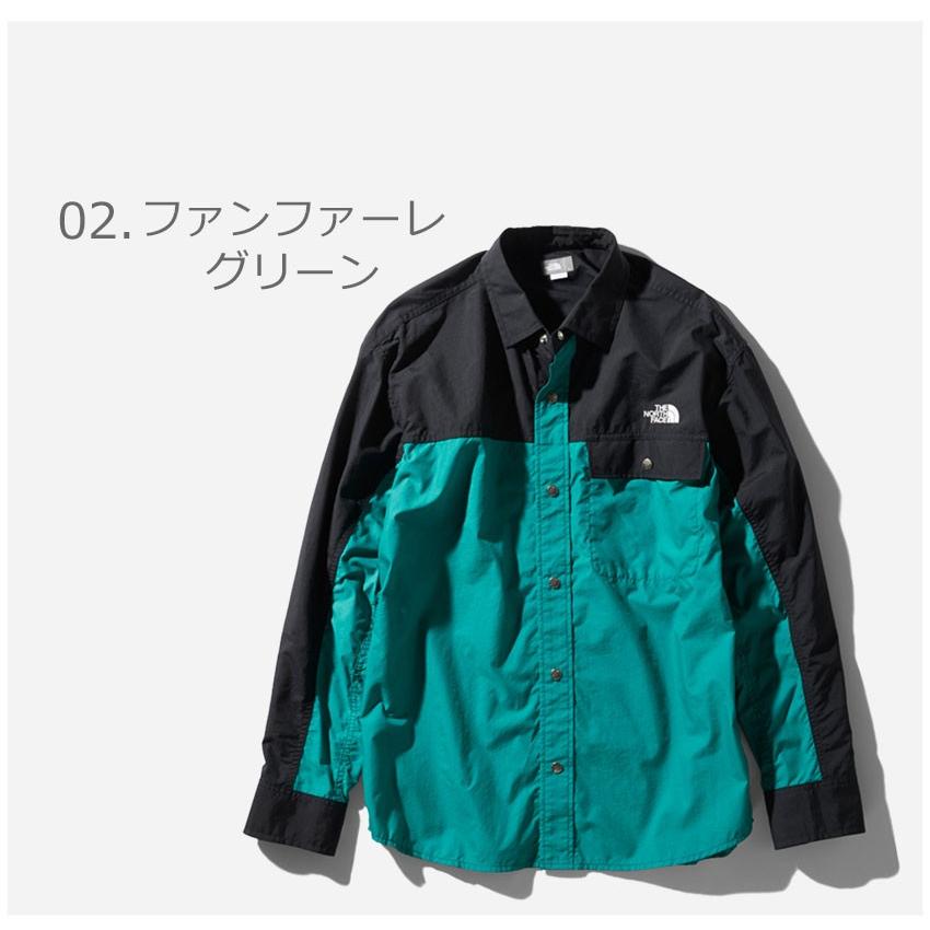 （ゆうパケット可） ザ ノースフェイス 長袖シャツ メンズ ロングスリーブ ヌプシ シャツ THE NORTH FACE NR11961 ブラック 黒 ノースフェース ロゴ｜z-craft｜07