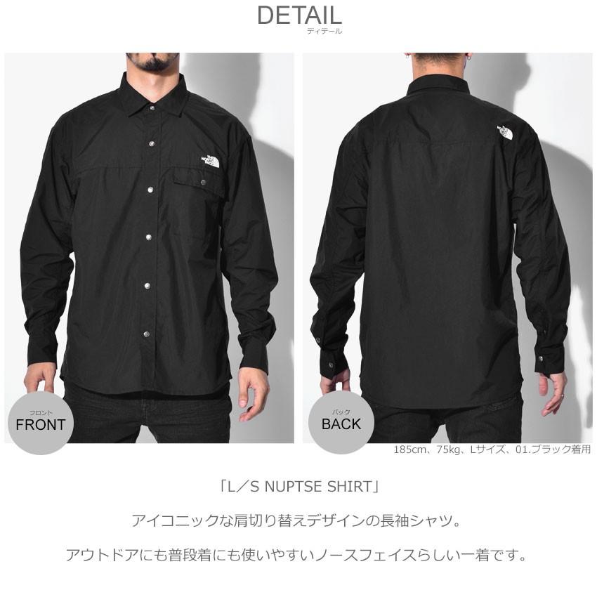 （ゆうパケット可） ザ ノースフェイス 長袖シャツ メンズ ロングスリーブ ヌプシ シャツ THE NORTH FACE NR11961 ブラック 黒 ノースフェース ロゴ｜z-craft｜10