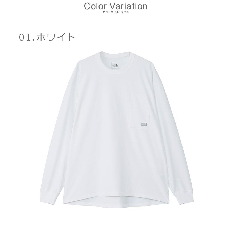 【新品未使用】ノースフェイス ロンT 白 ステッチ 抗菌 XL 長袖 男女兼用 THE NORTH FACE（ザ ノースフェイス） 長袖Tシャツ メンズ レディース