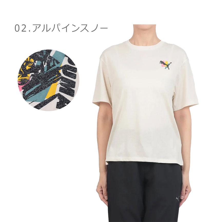 PUMA（プーマ） 半袖Tシャツ レディース キャットグラフィックTシャツ
