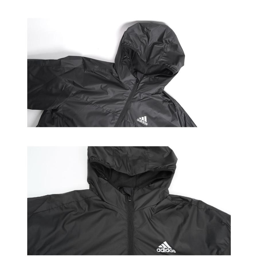 adidas フード付き黒ジャケット アディダス adidas メンズ ダウンジャケット エッセンシャルズ