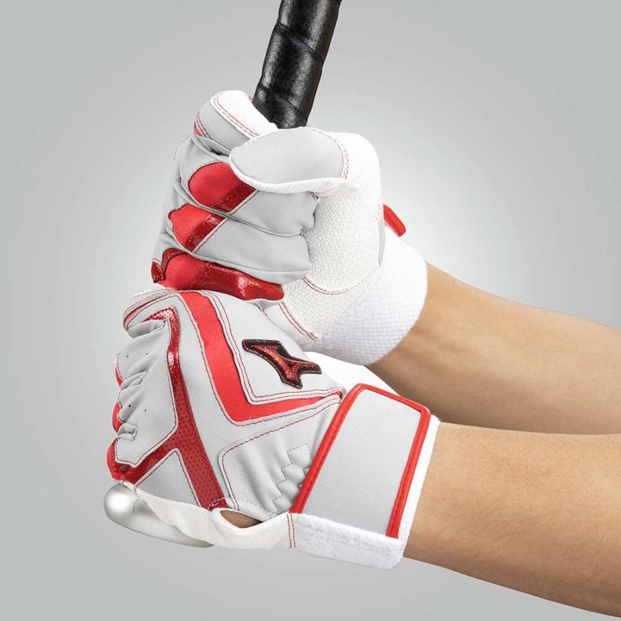MIZUNO（ミズノ） バッティング手袋 キッズ ウィルドライブ レッド