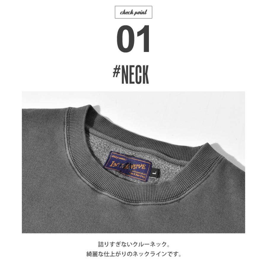 クルーネック スウェット トレーナー メンズ 10．6オンス 裏起毛  ブルー 青 ネイビー インクルーシブ 春コーデ 爆買 | In'crewsive | 16