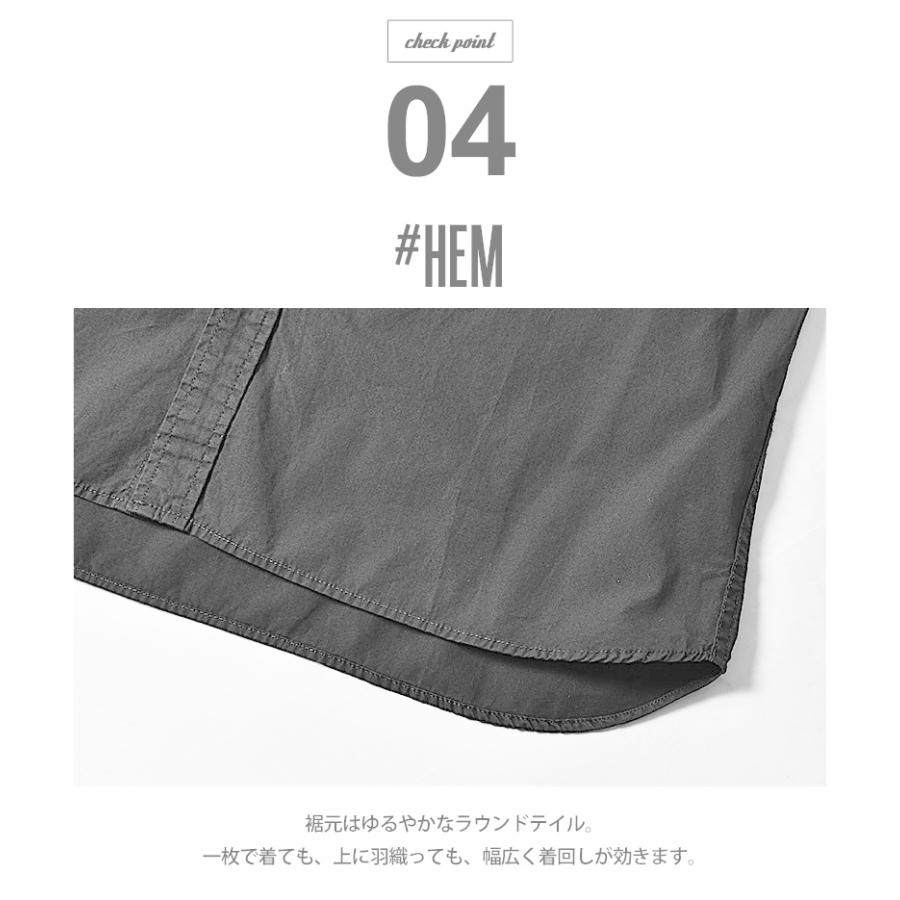 In'crewsive（インクルーシブ） バンドカラー シャツ メンズ 製品染め