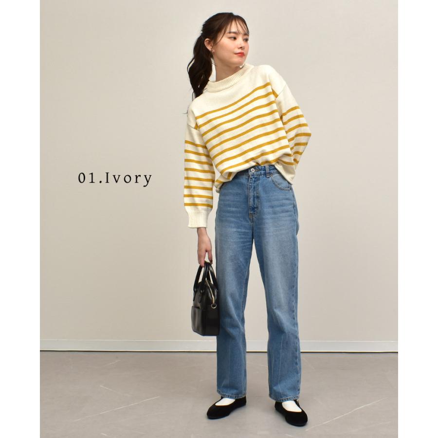 ほぼ新品✨定価2.2万✦カレンソロジー 金ボタン ボーダープルオーバー 長袖 ニットボーダープルオーバー 長袖 レディース refinedworks リファイン