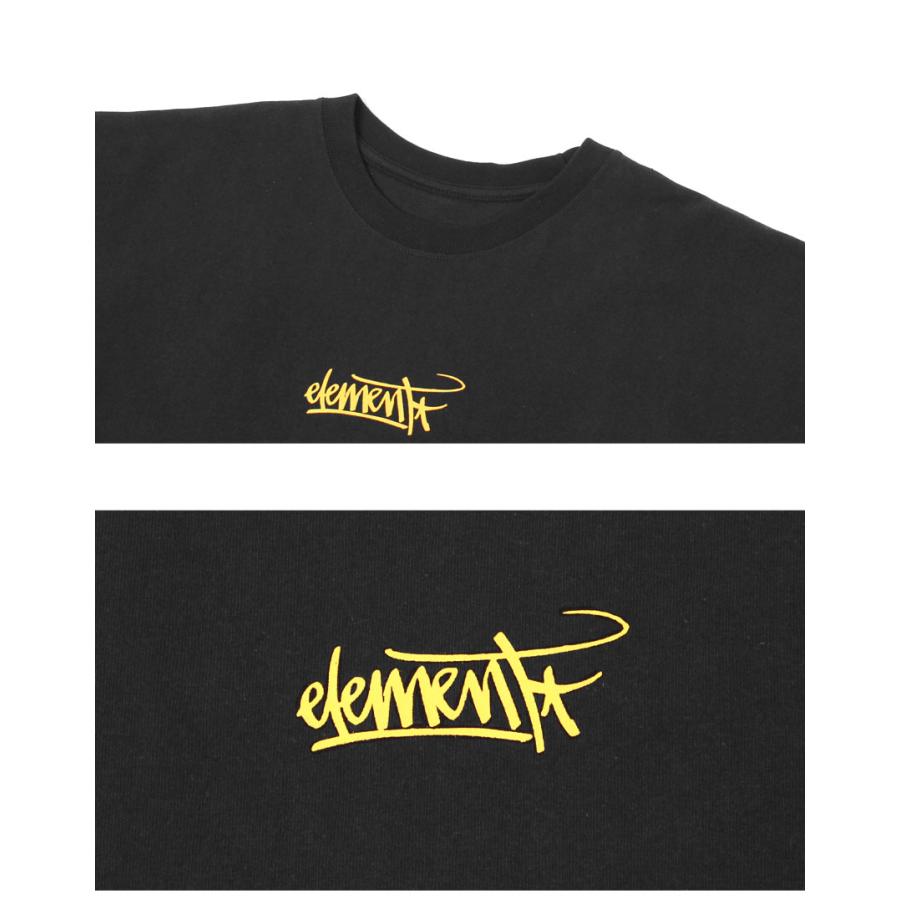 BEEDEN ブラック ロゴ Tシャツ 半袖 ELEMENT（エレメント） 半袖Tシャツ メンズ JAH SPORTS SS ELEMENT