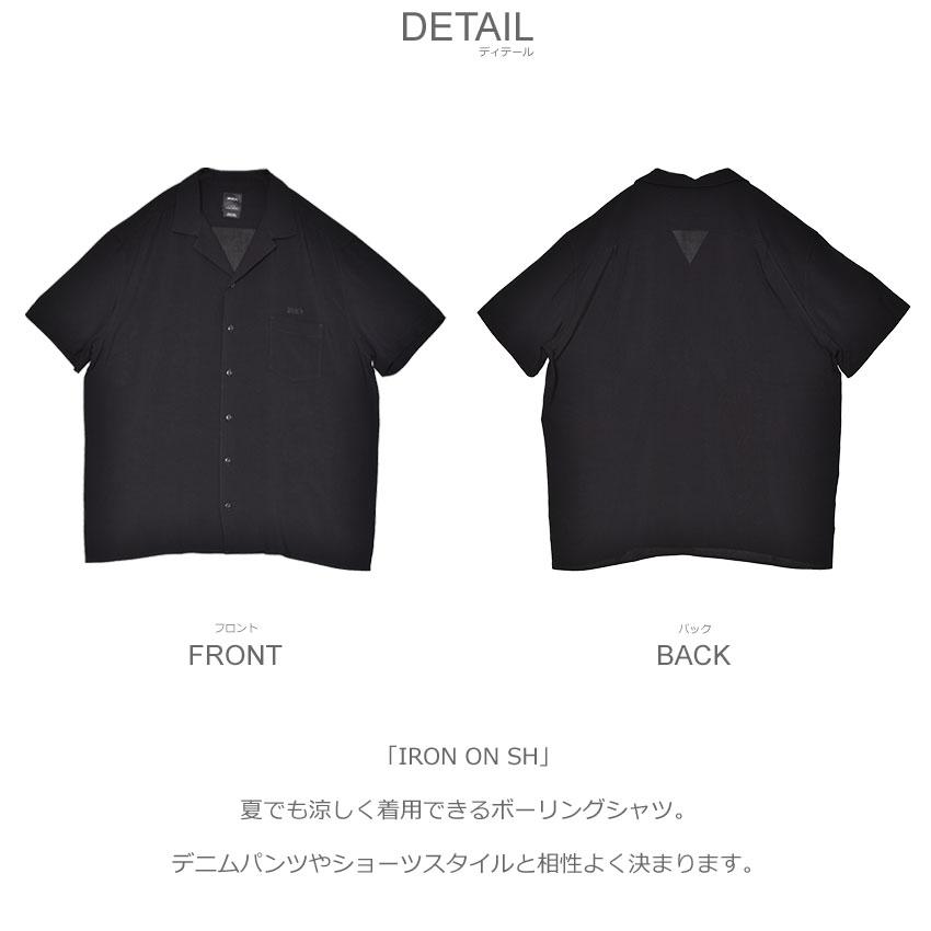 YLEVE 半袖シャツ 24ss ブラック RVCA（ルーカ） （ネコポス配送） 半袖シャツ メンズ IRON ON SH RVCA