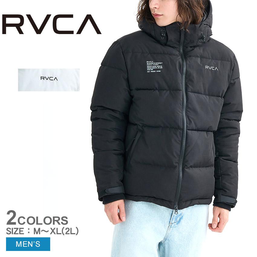 v*k様 RVCA ダウンジャケット 黒 RVCA（ルーカ） ダウンコート ダウンジャケット ショート丈 中綿フード