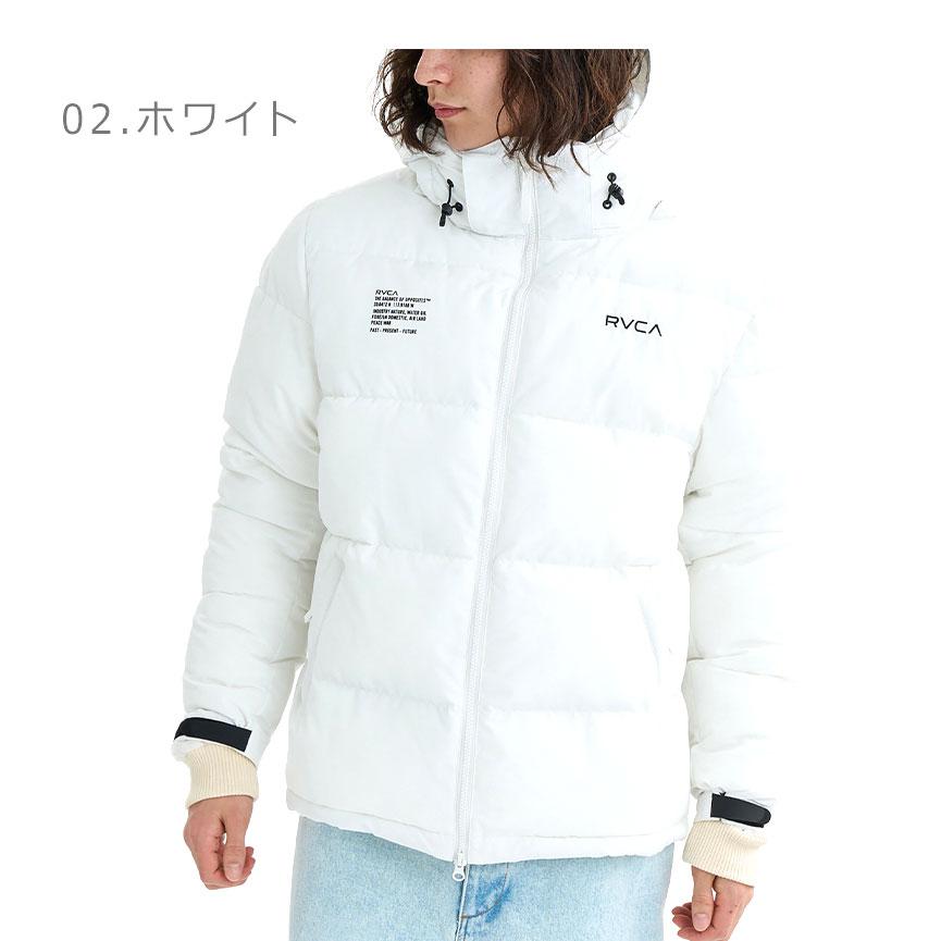 rough&swell　ダウンジャケット　メンズ　Lサイズ　ホワイト RVCA（ルーカ） ダウンジャケット メンズ BACK PRINT PUFFER JKT RVCA