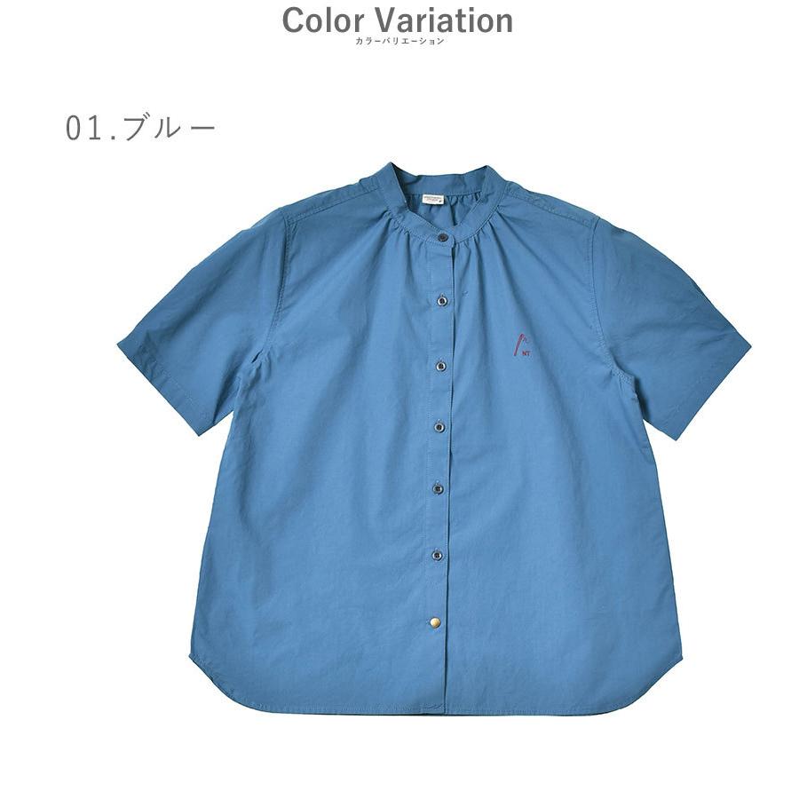 ノーザントラック シャツ レディース バンドカラーギャザーシャツ NORTHERN TRUCK NBMS2082 ブルー 青 ベージュ カーキ トップス｜z-craft｜10