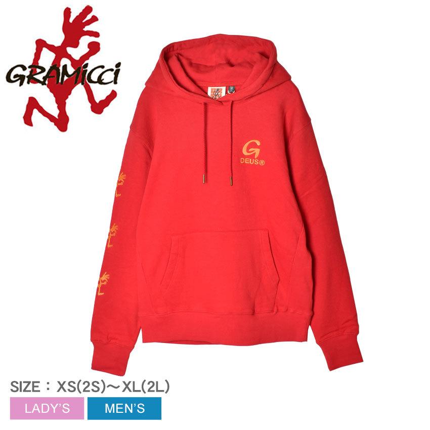 キーホルダー　レッド、オレンジ Man パーカー（XL） GRAMICCI（グラミチ） パーカー メンズ レディース GRAMICCI DMF218099