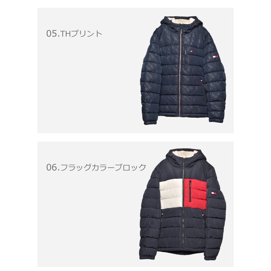 送料無料 トミーヒルフィガー アウター メンズ QUILTED POLYTWILL PUFFER JACKET WITH SHERPALINED HOODY TOMMY HILFIGER 151AP213 黒 白｜z-craft｜10