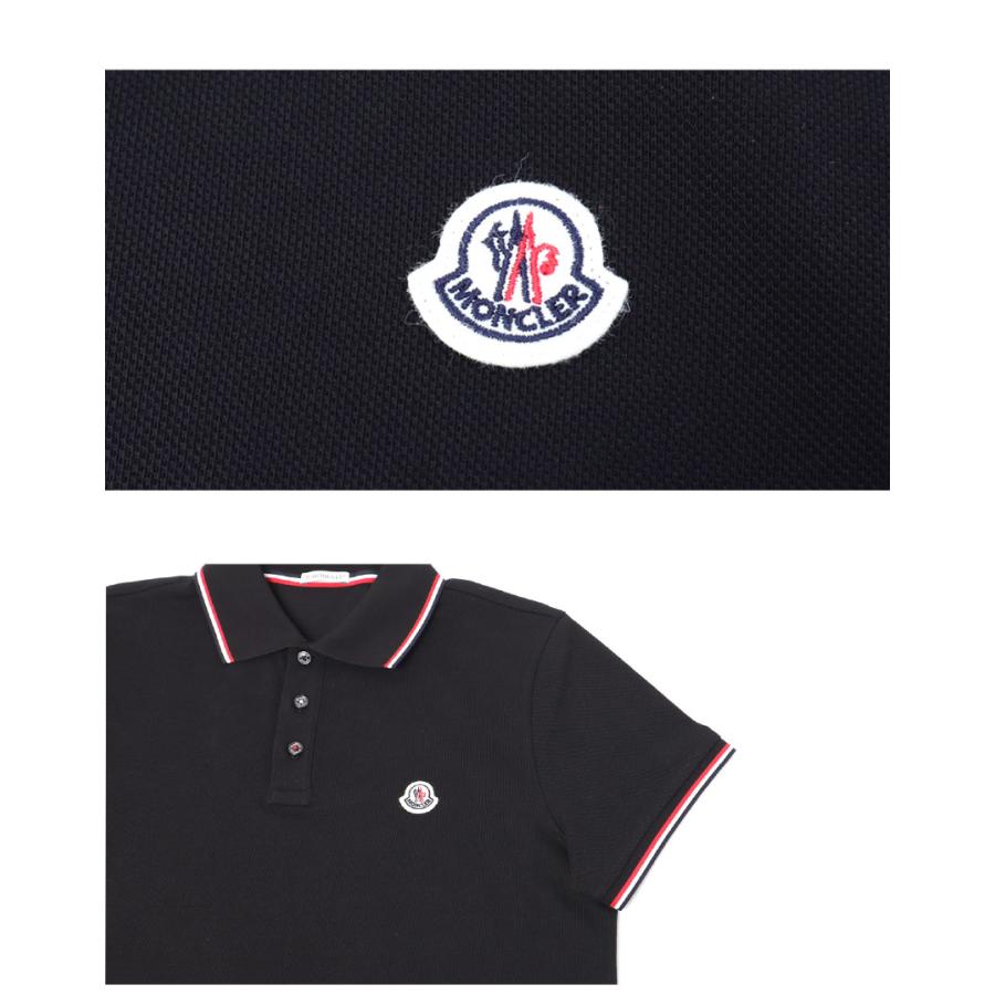 モンクレール ポロシャツ メンズ SS POLO MONCLER K20918A7030084556 ブラック 黒 ネイビー 紺 半袖 シャツ ブランド 爆買|slz|の画像
