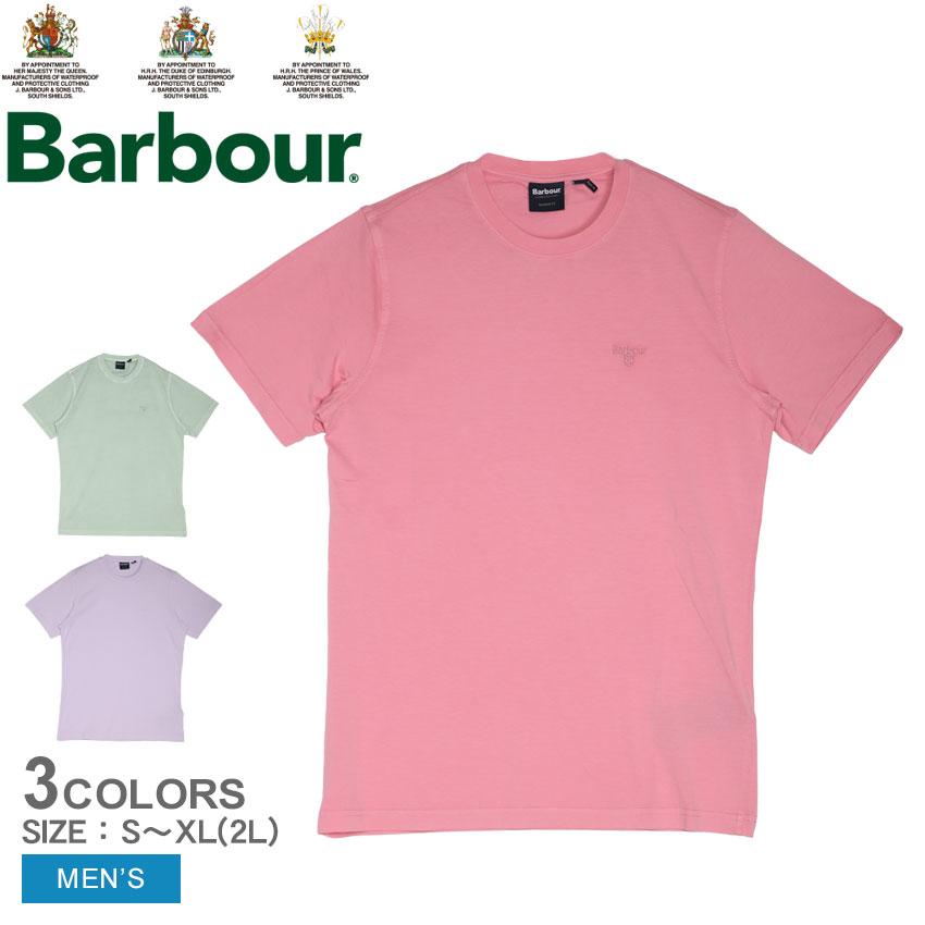BARROWのロゴが入ったピンクのTシャツ！男女兼用、サイズはSサイズ。 Barbour（バブアー） （ネコポス配送） 半袖Tシャツ メンズ GARMENT
