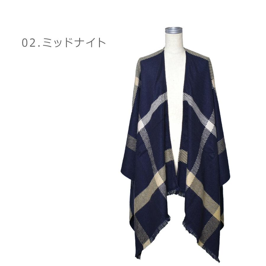 バブアー ショール メンズ レディース BLAIR WINDOWPANE SERAPE BARBOUR LSC0425 グレー ネイビー 紺 ブランケット セラーぺ_2