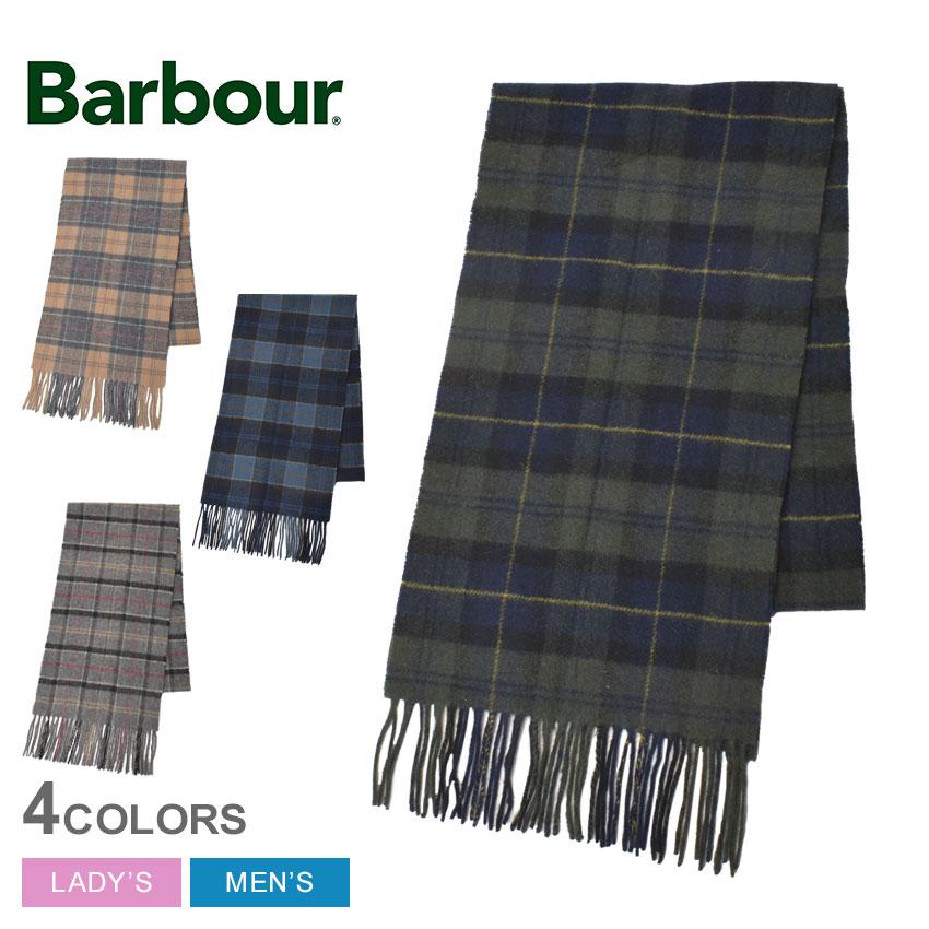 新品未使用 Barbou バブアー ラムウールタータンスカーフ ブルー Barbour（バブアー） スカーフ メンズ レディース タータン ラムウール