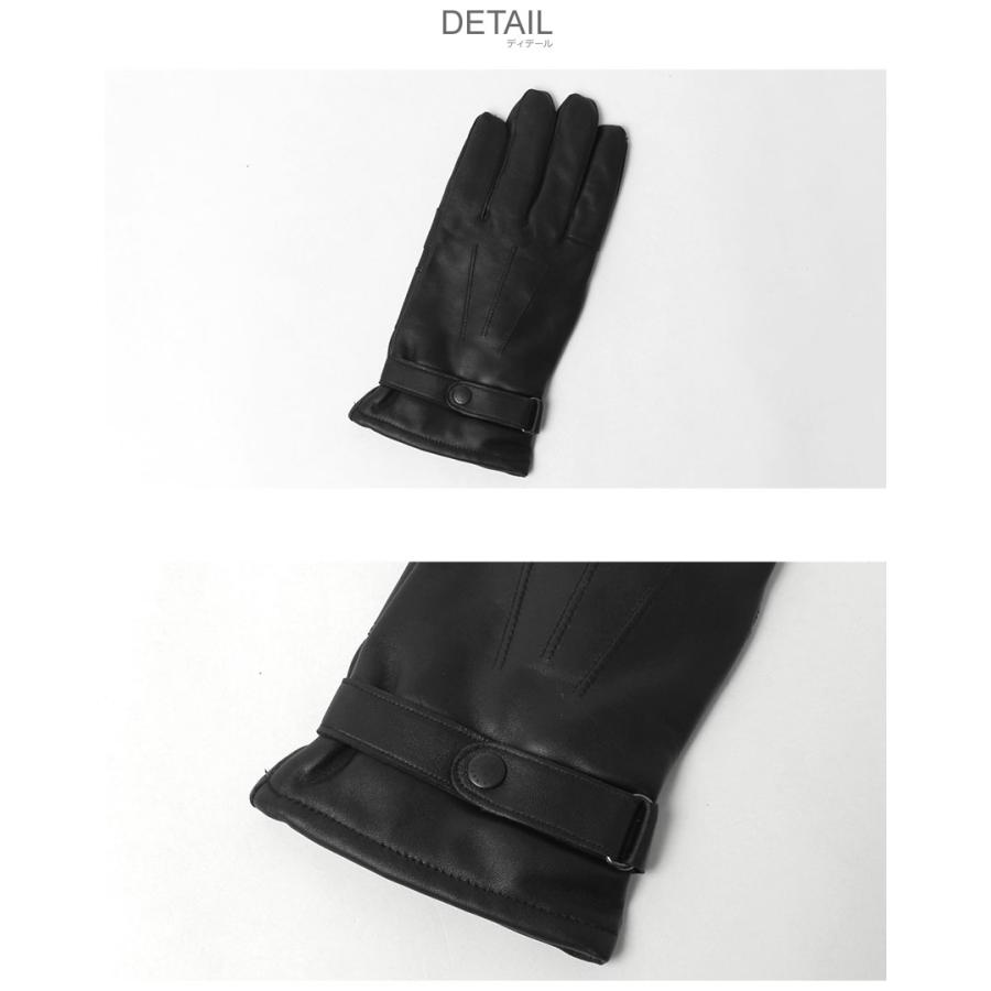 バブアー 手袋 メンズ BURNISHED LEATHER THINSULATE GLOVES BARBOUR MGL0009 ブラック 黒 バーブァー ブランド 上品 防寒 本革｜z-craft｜02