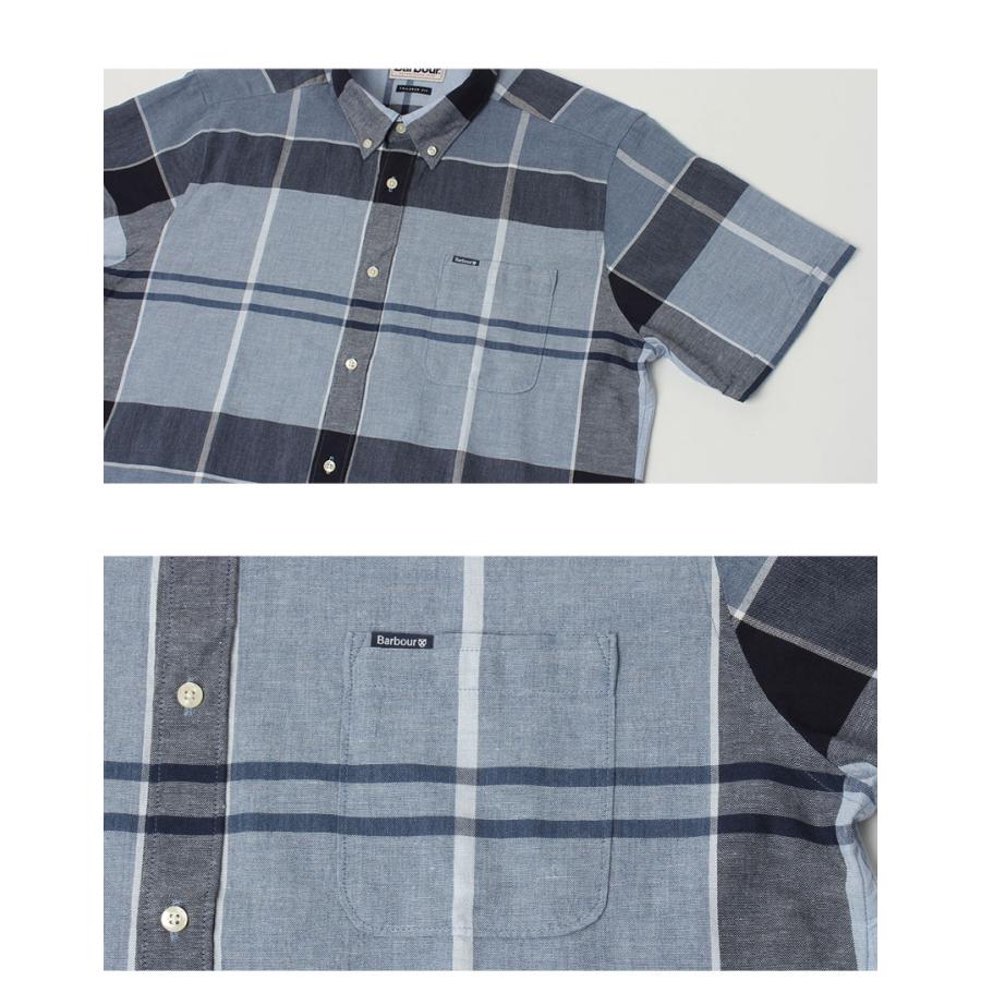 バブアー 半袖シャツ メンズ HEMD DOUGHILL S／S SHIRT BARBOUR MSH5469 ブルー 青 マルチカラー 半袖 トップス バーブァー 父の日｜z-craft｜04