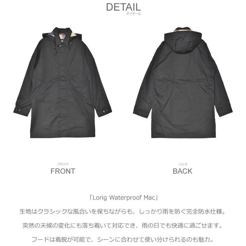 バブアー ジャケット メンズ ローリグ ウォータープルーフ マック BARBOUR MWB1145 ブラック 黒 アウター ジャケット ジッパーの画像