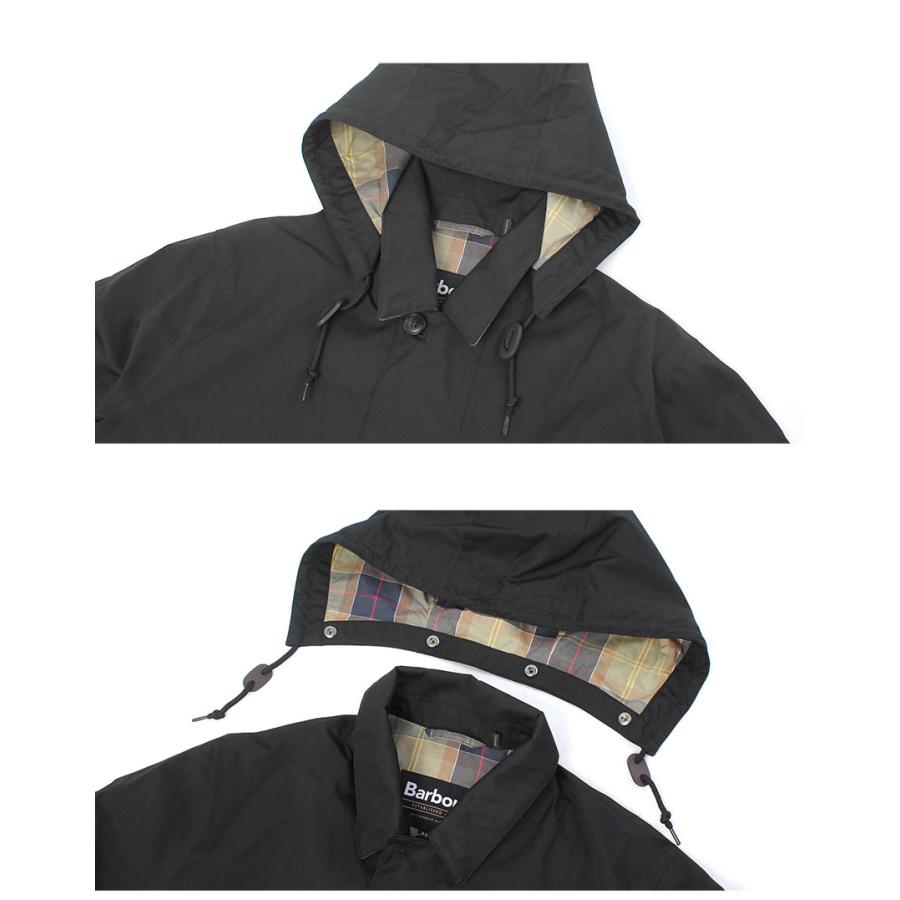 バブアー ジャケット メンズ ローリグ ウォータープルーフ マック BARBOUR MWB1145 ブラック 黒 アウター ジャケット ジッパーの画像