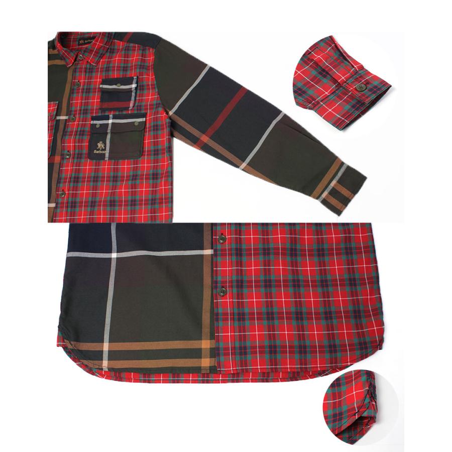 Barbour（バブアー） 長袖シャツ メンズ Relaxed Patchwork Shirt