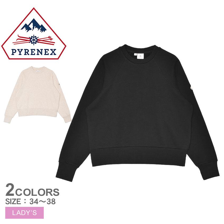 【未使用品PYRENEX 】ピレネックス トレーナー ブラック　サイズ36 Pyrenex（ピレネックス） スウェット レディース ムード PYRENEX