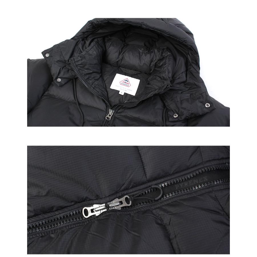 ピレネックス ダウンジャケット メンズ シフト フーデッド リップストップ PYRENEX HMY010 ブラック 黒 パープル 紫 ウェア 長袖の画像