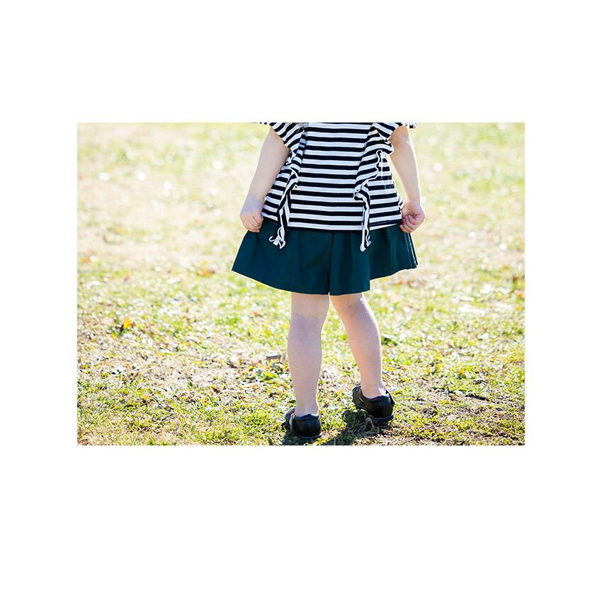 クーモ パンツ キッズ ジュニア 子供 ギャザー キュロット cmo P33847