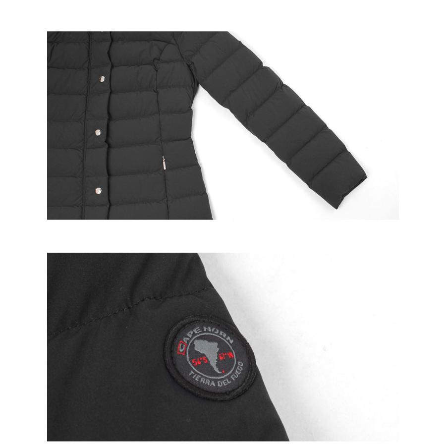 ケープホーン ダウンジャケット レディース サンタクルーズ エコファー CAPE HORN B2572 ブラック 黒 ホワイト 白 アウター 上着 | CAPEHORN | 21