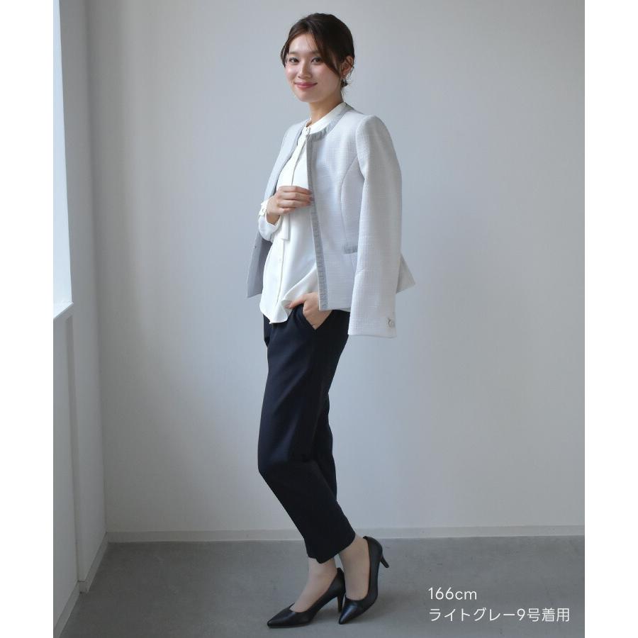 【未使用・タグ付き】レディース スーツセット（ジャケット・パンツ） ナイトワン パンツスーツ レディース ツイードジャケットボトムスーツ
