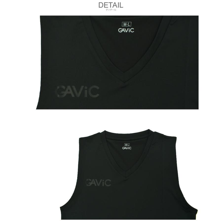 ガビック インナー メンズ レディース ストレッチインナー Vネック ノースリーブ GAVIC GA8305 ホワイト 白 ブラック 黒 ウェア | GAViC | 01