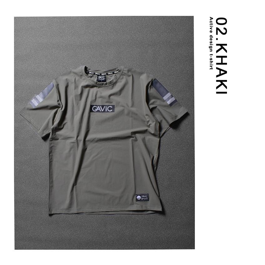 （ゆうパケット可） Tシャツ 半袖 メンズ アクティブ デザイン おしゃれ ガビック GAVIC GA7301 ブラック 黒 ホワイト｜z-craft｜08