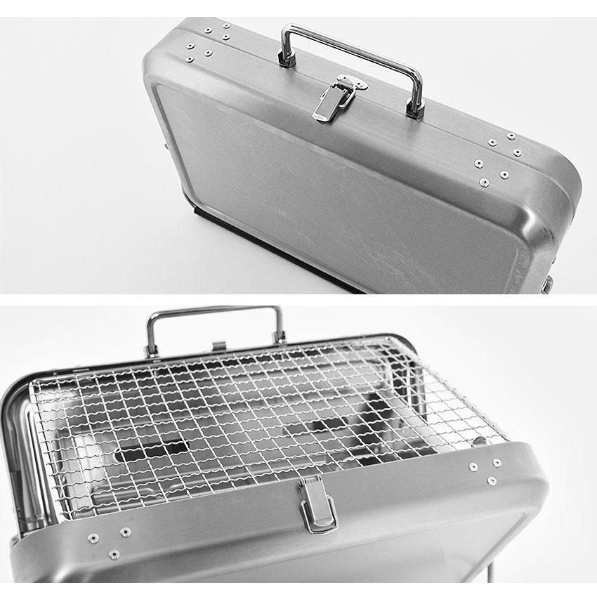 キャンプ用品 スーツケースバーベキューグリル スモール YF-8815 シルバー レッド BBQ アウトドア ピースパーク キャンプ用品 | peace park | 15