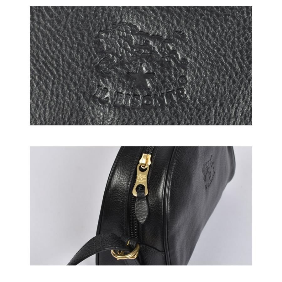 【美品】イルビゾンテ＊クロスボディ オールレザー ブラック クロスボディバッグ｜ショルダー｜IL BISONTE(イルビゾンテ)｜ルック